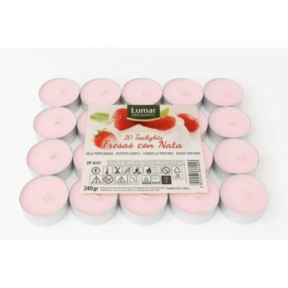 VELAS DE TÉ DE FRESA CON NATA