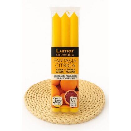 PACK DE 3 VELAS FANTASÍA CÍTRICA