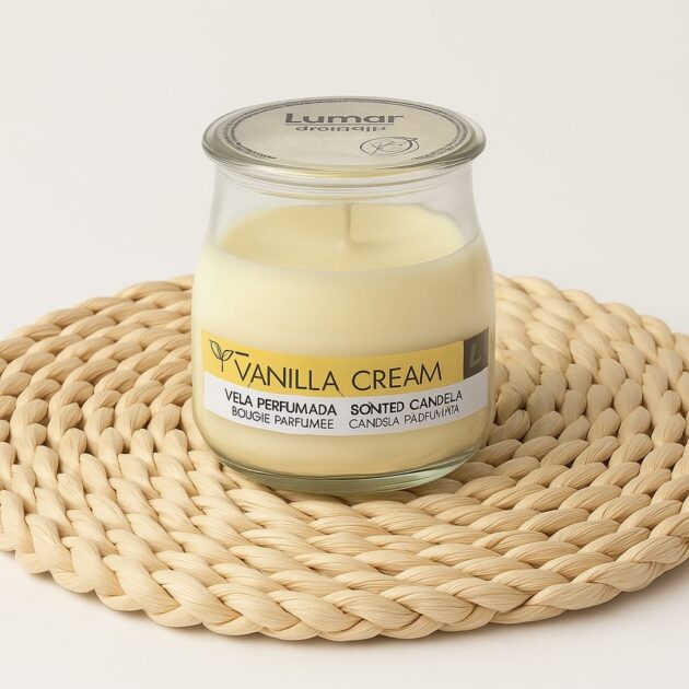 VELA DE CERA VEGETAL VAINILLA CREM